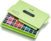 HIMI kvašové barvy - Twin Cup Gouache Set - 72 Colours (Apple Green Case)