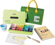 HIMI kvašové barvy - Twin Cup Gouache Set - 72 Colours (Apple Green Case) - sada 8 ks