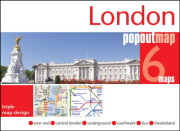 London PopOut Map - 3 pop up maps in 1 pocket size format, pop up city map and tube map of London