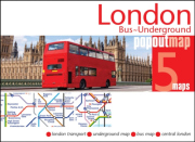 London Bus and Underground PopOut Map, Pocket-size, pop up map showing London's bus network and entire tube network