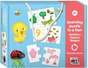 Puzzle pro předškoláky v krabičce Čísla, barvy, tvary