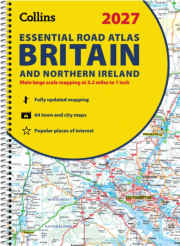 2027 Collins Essential Road Atlas Britain and Northern Ireland, A4 Spiral