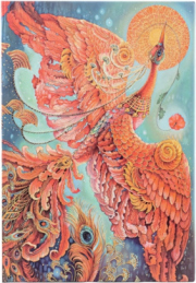 Firebird (Birds of Happiness) Midi Lined Hardback Journal (Elastic Band Closure)