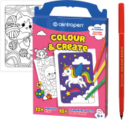 Malování podle čísel + fix holky CENTROPEN 9350/12 barev