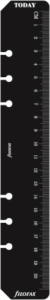 Filofax A5 Ruler page marker black refill