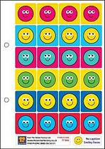Čtverečkoví smajlíci - 28mm nálepky