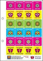 Čtverečkové 28mm nálepky - pro holky