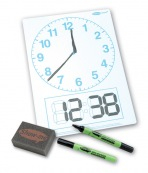 Show-me Stíratelná tabulka určování času + fixa a houbička