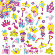 Pěnové samolepky princezny (120ks)