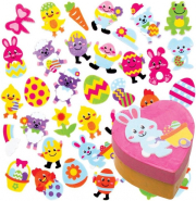 Velikonoční pěnové samolepky (120 ks) AT462