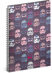 Spirálový blok Star Wars – Pattern, linkovaný, A5