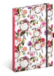 Notes Lapač snů růžový, linkovaný, 13 × 21 cm