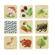 Dřevěné pexeso - les, 32 díly