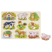 Zvukové puzzle - zvířecí zvuky z farmy