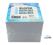Bloček KOSTKA bílá 85 x 85 x 80mm, nelepená LUMA
