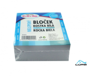 Bloček KOSTKA bílá 85 x 85 x40mm, nelepená LUMA