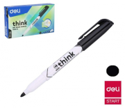 Popisovač DELI EU00620 černý stíratelný (2709)