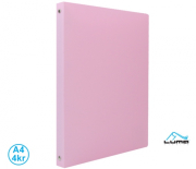 Pořadač LUMA A4 pastel 4 kroužkový fialový