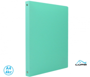 Pořadač LUMA A4 pastel 4 kroužkový zelený