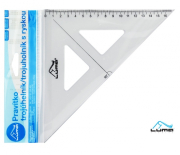Pravítko trojúhelník s ryskou, transparentní LUMA
