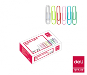 Sponky kancelářské 33mm barevné 100ks DELI E39716