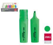Zvýrazňovač DELI ES621 zelený plochý (8552)