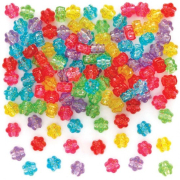 Korálky lesklé květiny (300ks) AX921