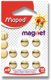 Magnety 10mm 8ks na blistru zlatá