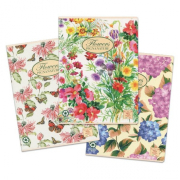 Nature Flowers školní sešit A4 čtverečkovaný mix motivů