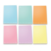 Monocromo Pastel školní sešit A4 linkovaný mix barev