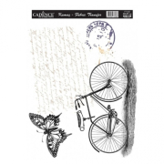 Nažehlovací nálepka 25x35cm - kolo s motýlem