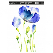 Nažehlovací nálepka25x35 cm akvarelová - vlčí máky