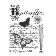 Rýžový papír Cadence A3 - Černobílí motýlci