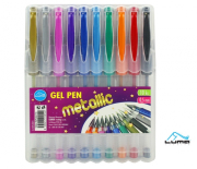 Gelové pero 10 barev Metalic Luma