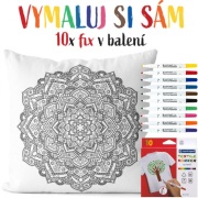 Polštářek s omalovánkou Mandala
