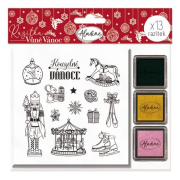 Razítka Stampo Noel Aladine - Vůně vánoc , 13 Ks