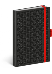 Notes Teribear, černý, linkovaný, 9 x 13 cm