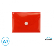 Obal spisový s klopou a drukem A7 Luma, červený