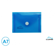 Obal spisový s klopou a drukem A7 Luma, modrý