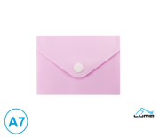 Obal spisový s klopou a drukem A7 pastel Luma, fialový