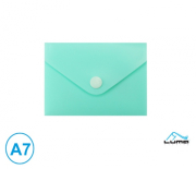 Obal spisový s klopou a drukem A7 pastel Luma, zelený