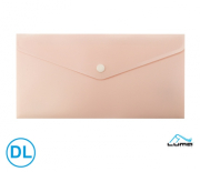 Obal spisový s klopou a drukem Dl pastel Luma, růžový