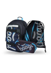 Baagl Set 3 Skate Bluelight: batoh, penál, sáček