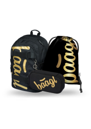 Baagl Set 3 Skate Gold: batoh, penál a sáček