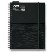 Spirálový blok s kapsou FolderMate Nest černý