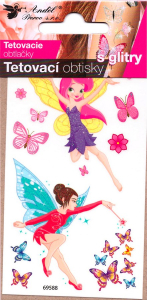 Tetovací obtisky s glitry 10,5 x 6 cm - víly