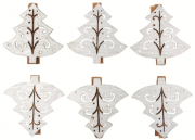 Stromek dřevěný na kolíčku 6 cm 6 ks