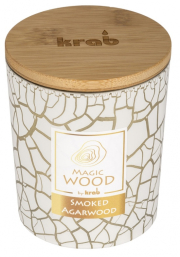 Svíčka Magic Wood s dřevěným knotem - Smoked Agarwood 300g 