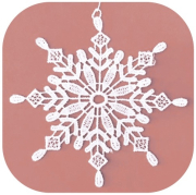 Háčkovaná vločka10 cm